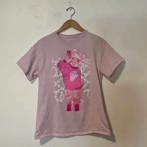 pink hot topic graphic tee